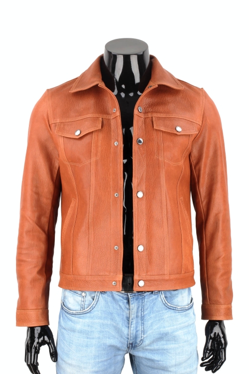 KTM127 - Camelowa katana skórzana męska ze skóry PREMIUM DORJAN 1.JPG