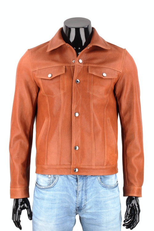 KTM127 - Camelowa katana skórzana męska ze skóry PREMIUM DORJAN 9.JPG