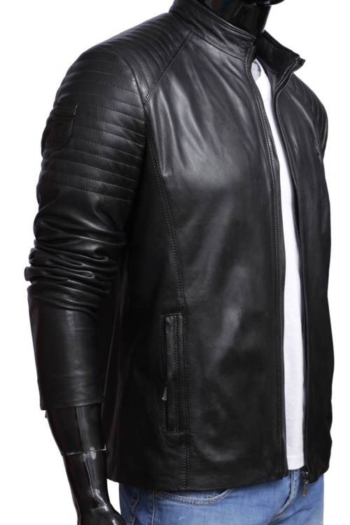 VIT450_3 - Czarna kurtka skórzana męska w casualowym stylu DORJAN 6.jpg
