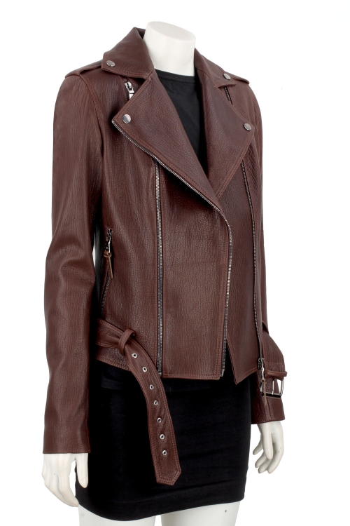 Brązowa ramoneska skórzana damska ze skóry PREMIUM DORJAN 7.JPG