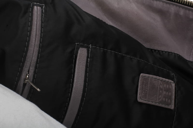 Kurtka skórzana pikowana męska DORJAN CM NIK102 kieszeń wewnętrzna 