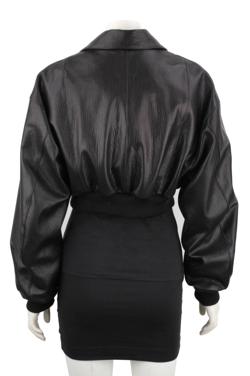 OTI951 - Kurtka skórzana damska ze ściągaczami w luźnym kroju 6.JPG