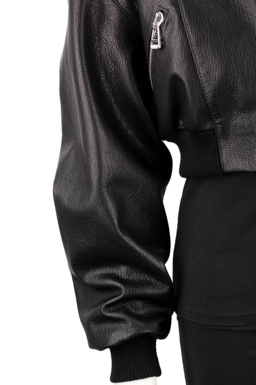 OTI951 - Kurtka skórzana damska ze ściągaczami w luźnym kroju 11.JPG