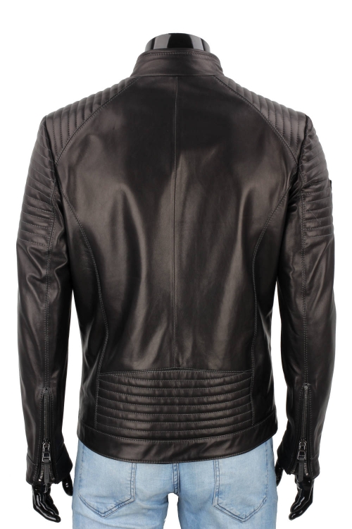 VIT450P - Casualowa kurtka skórzana męska z czarnej skóry owczej DORJAN 6.JPG