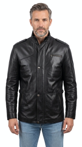 M-316 - kurtka skórzana męska przejściowa - Wyprzedaż DORJAN