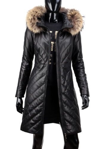 Płaszcz Skórzany Pikowany Damski DORJAN CM ANL450 2.JPG