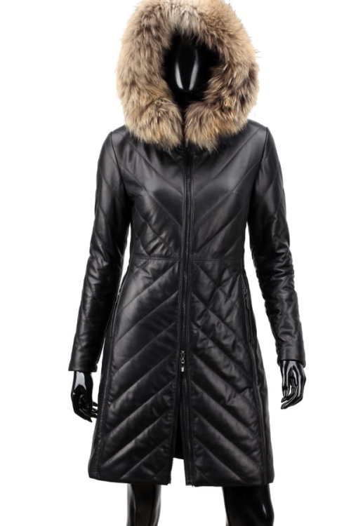 Płaszcz Skórzany Pikowany Damski DORJAN CM ANL450 3.JPG