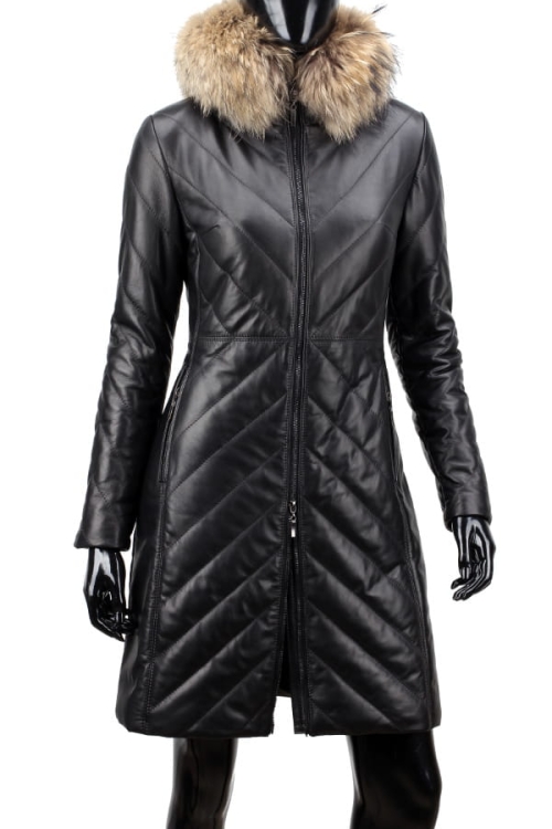 Płaszcz Skórzany Pikowany Damski DORJAN CM ANL450 4.JPG