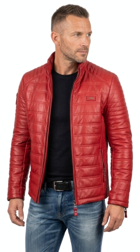 M-328 - kurtka skórzana pikowana męska uniwersalna - Wyprzedaż DORJAN