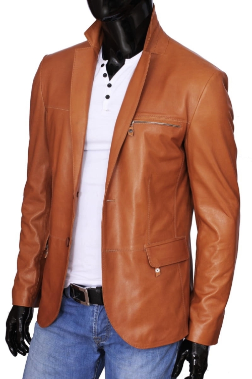 LF080_3 - Camelowa marynarka skórzana męska na dwa guziki DORJAN 3.jpg