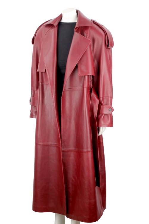 Bordowy płaszcz skórzany damski PREMIUM typu oversize DORJAN 9.JPG