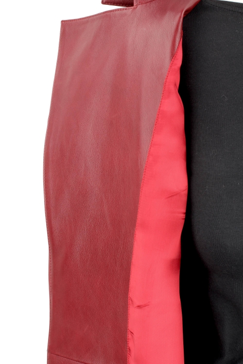 Bordowy płaszcz skórzany damski PREMIUM typu oversize DORJAN 14.JPG