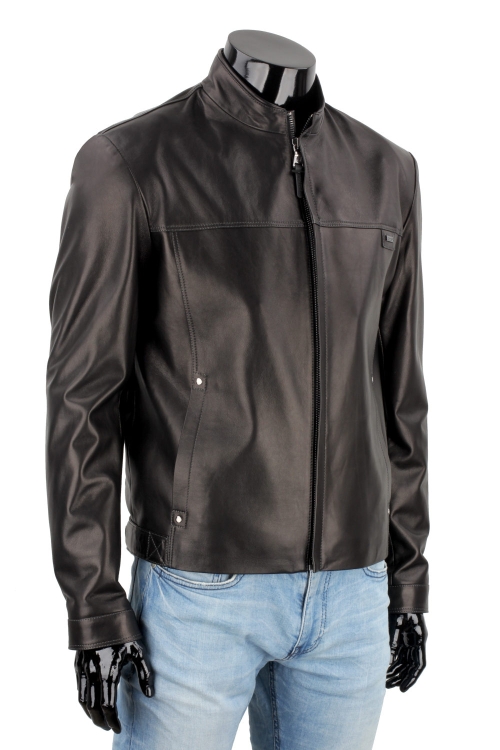 Czarna kurtka skórzana męska w stylu vintage DORJAN 4.JPG