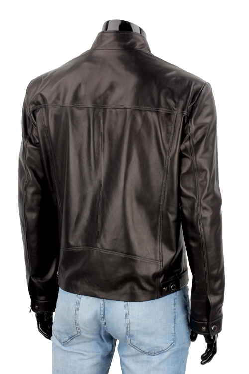 Czarna kurtka skórzana męska w stylu vintage DORJAN 6.JPG