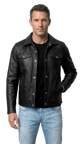 KTM951 - Czarna katana skórzana męska z selekcjonowanej skóry PREMIUM DORJAN