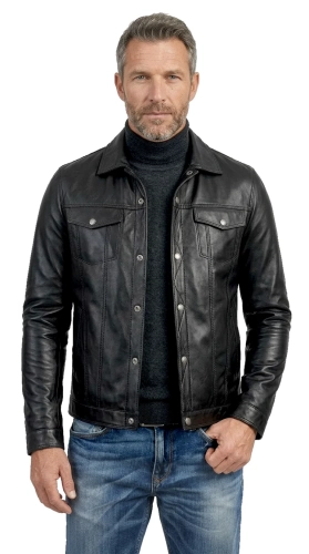 KTM450 - Katana skórzana męska w klasycznym kroju DORJAN