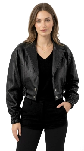 GLA951 - Ekskluzywna kurtka skórzana damska w kroju oversize DORJAN