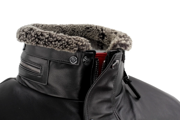 AS411 - Pikowana kurtka skórzana męska z dwóch kolorów skóry DORJAN 9.webp