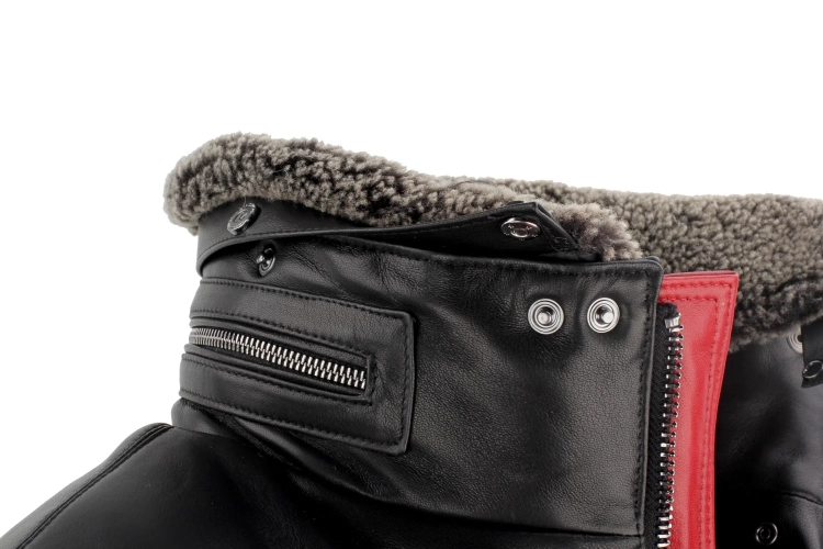 AS411 - Pikowana kurtka skórzana męska z dwóch kolorów skóry DORJAN 10.webp