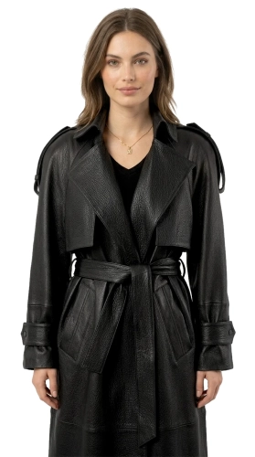 LIL951 - Płaszcz skórzany damski oversize z naturalnej skóry PREMIUM DORJAN