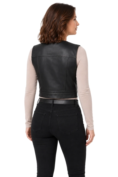 Kamizelka skórzana damska w stylu katany jeansowej DORJAN (4).webp