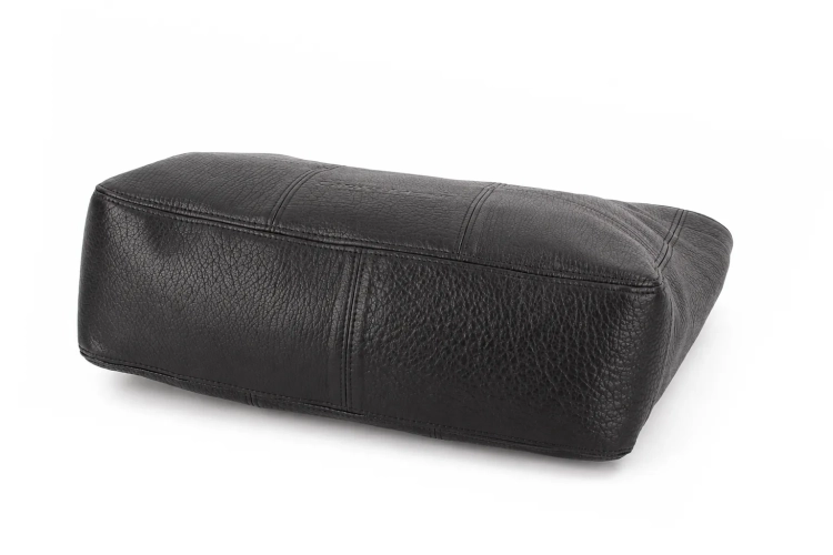 Torebka damska shopper z czarnej skóry owczej DORJAN 9.webp