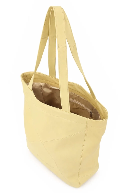 Torebka damska shopperka z żółtej skóry naturalnej DORJAN 3.webp