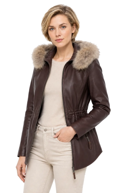 lekka kurtka parka damska na okresy przejściowe DORJAN 2.webp