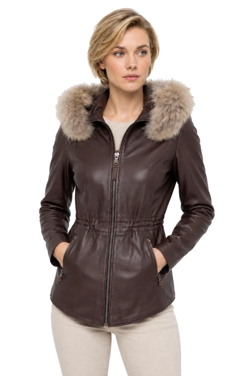 lekka kurtka parka damska na okresy przejściowe DORJAN 3.webp