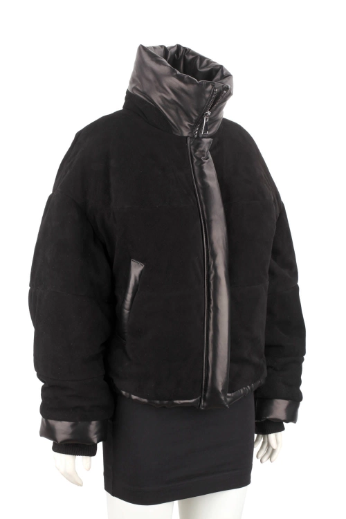 AOS400 - Zamszowa kurtka skórzana damska w luźnym kroju oversize DORJAN 7.JPG