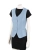 Klasyczna kamizelka skórzana damska z błękitnej skóry DORJAN 1.webp