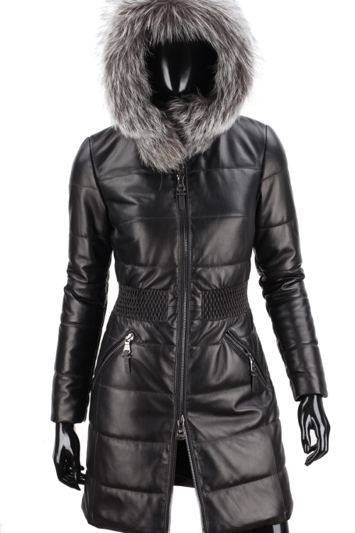 Płaszcz Skórzany Pikowany Damski DORJAN CM SYL450_2 2.JPG