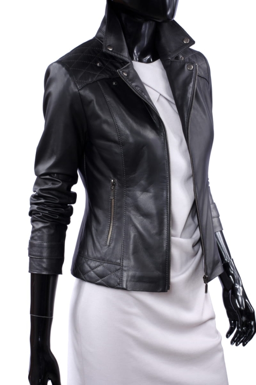 KURTKA SKÓRZANA PIKOWANA DAMSKA DORJAN ANI450