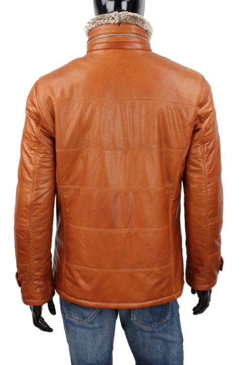 Kurtka skórzana pikowana męska DORJAN CM BRU088 8.JPG
