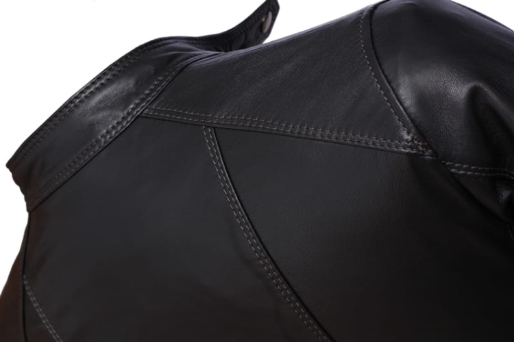 SAR450 - czarna damska kurtka skórzana z paskiem na klamrę ze stójką DORJAN