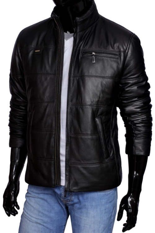 Kurtka skórzana pikowana męska CARLO MONTI  FRA450