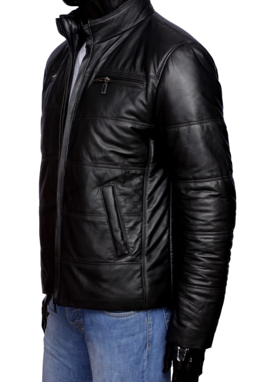 Kurtka skórzana pikowana męska CARLO MONTI  FRA450