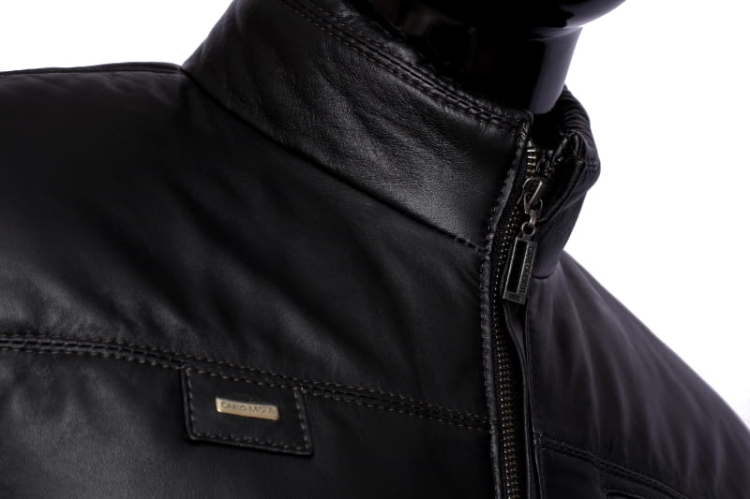 Kurtka skórzana pikowana męska CARLO MONTI  FRA450