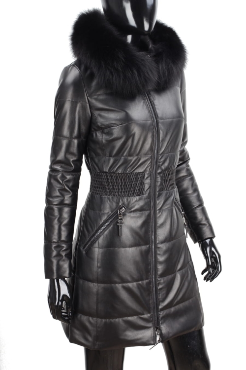 Płaszcz Skórzany Pikowany Damski DORJAN CM SYL450_1 3.JPG