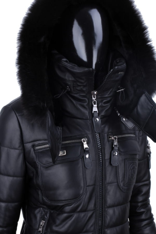 Kurtka Skórzana Pikowana Damska DORJAN CM BSA450_1 11.JPG