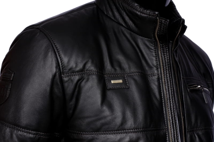 Kurtka skórzana pikowana męska CARLO MONTI  FRA450