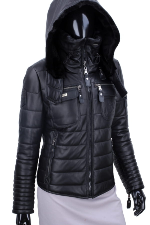 Kurtka Skórzana Pikowana Damska DORJAN CM BSA450_1 3.JPG