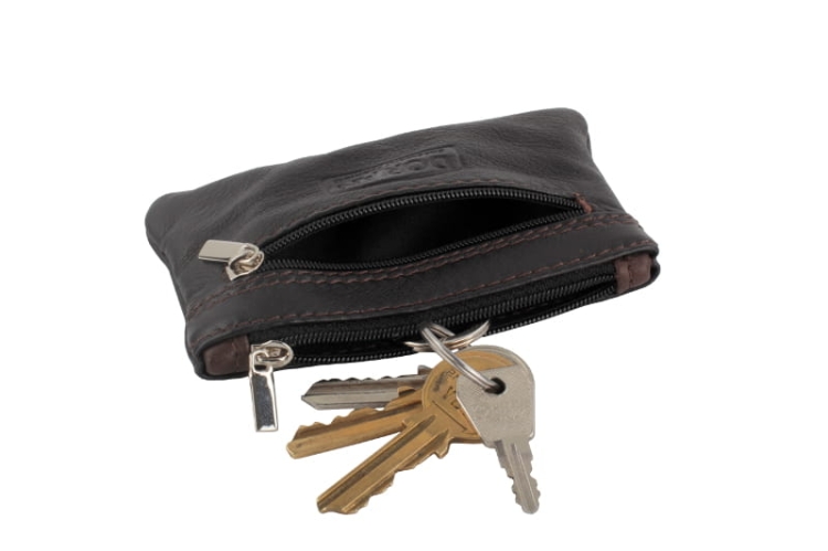 Skórzane etui do kluczy KK016 dodatkowa kieszonka 