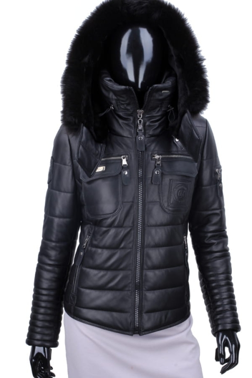 Kurtka Skórzana Pikowana Damska DORJAN CM BSA450_1 1.JPG