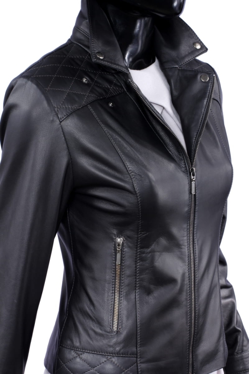 KURTKA SKÓRZANA PIKOWANA DAMSKA DORJAN ANI450