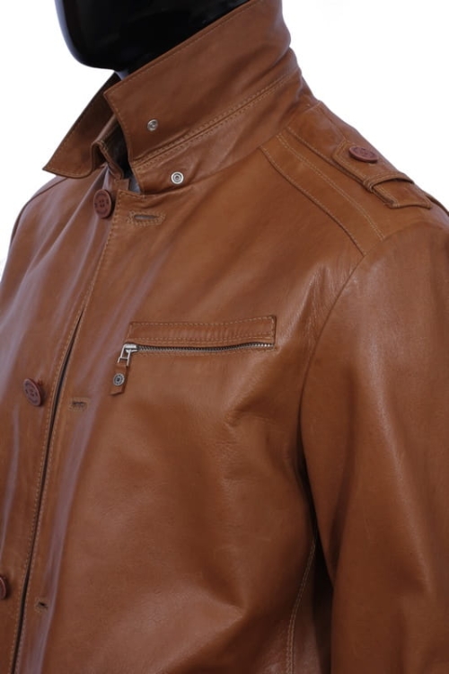 Płaszcz skórzany  męski DORJAN EML710