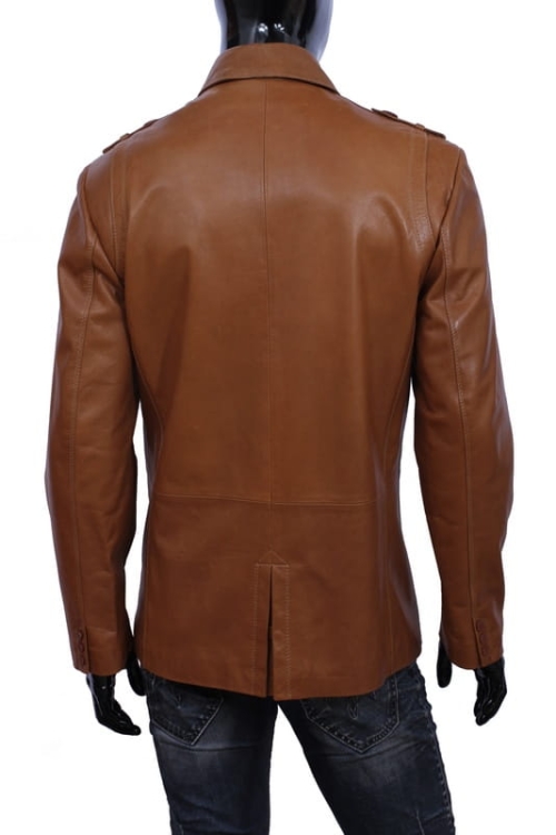 Płaszcz skórzany  męski DORJAN EML710