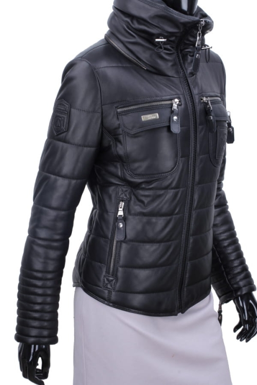 Kurtka Skórzana Pikowana Damska DORJAN CM BSA450_1 5.JPG