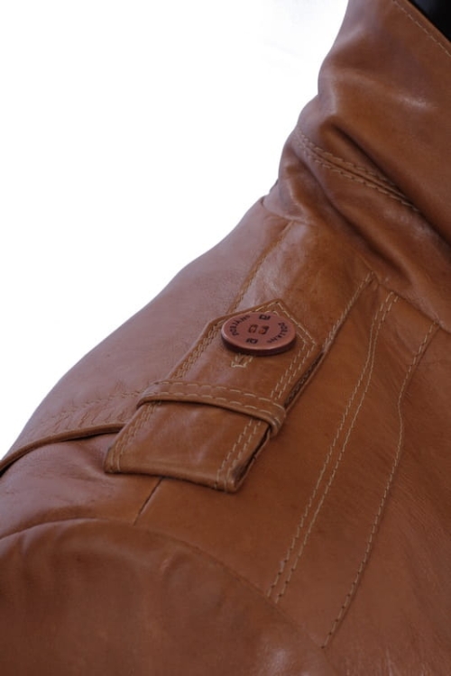 Płaszcz skórzany  męski DORJAN EML710