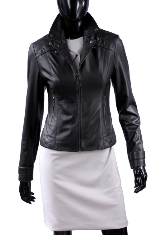 KURTKA SKÓRZANA PIKOWANA DAMSKA DORJAN ANI450